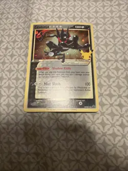 Pokemon Greninja Gold Star SWSH144 Celebrations ETB Black Star Promo - Image 2