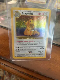 Pokemon Dragonite Fossil Holo Rare 4/62 100 HP Unlimited 1999 English - Image 1