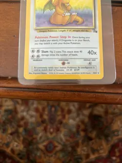 Pokemon Dragonite Fossil Holo Rare 4/62 100 HP Unlimited 1999 English - Image 3