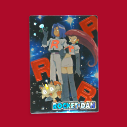 TEAM ROCKET (ROCKET-DAN)--JAPANESE MEIJI EMBOSSED PROMO FOIL POKEMON - Image 1