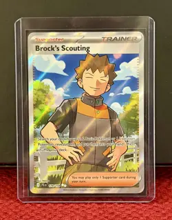 Pokemon TCG Trainer Brock's Scouting 179/159 Sv09: Journey Together Holo Card - Image 1