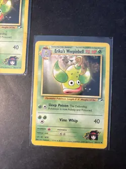 (2) Pokemon TCG Erika's Weepinbell 49/132 1st Edition Gym Heroes Uncommon - Image 3