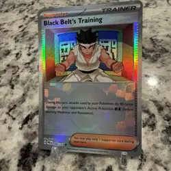 Pokemon TCG Black Belt's Training 096/131 Prismatic Evolutions Poke Ball Holo 🔥 - Image 3
