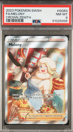 2023 POKEMON SWORD AND SHIELD CROWN ZENITH #GG64 FA/MELONY CROWN ZENITH PSA 8 - Image 1