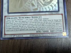 1st Ed LD: Synchro Storm #LED8-EN005 Crystal Clear Wing Synchro Dragon Ghost - Image 4