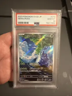 PSA 10 Heracross 072/071 AR Art Rare Clay Burst sv2D Pokemon Card - Image 1