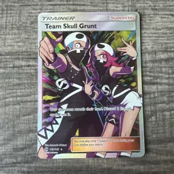 Pokemon Team Skull Grunt 149/149 Sun & Moon Ultra Rare Full Art Holo NM - Image 1
