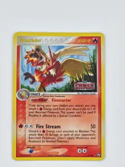 Pokemon TCG Blaziken Reverse Holo Rare Stamped Card 5/108 EX Power Keepers - Image 1
