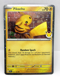 2026 Pokemon Pikachu Stamped Pokemon Day 30th Anniversary Promo Card 051/162 - Image 1