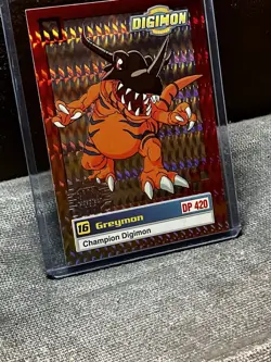 Digimon Greymon #16 Holographic Prism Card DP 420 Champion Series 1 Vintage - Image 1