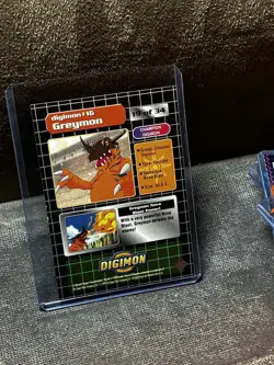 Digimon Greymon #16 Holographic Prism Card DP 420 Champion Series 1 Vintage - Image 3