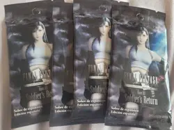 4 x Final Fantasy Opus XI Soldier's Trading Card Booster Packs Brand New Spanish - Image 1