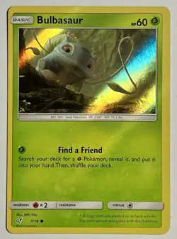 Bulbasaur 1/18 (LP) Holo Rare Sun & Moon: Detective Pikachu 2019 Pokemon Card - Image 1