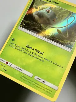 Bulbasaur 1/18 (LP) Holo Rare Sun & Moon: Detective Pikachu 2019 Pokemon Card - Image 3