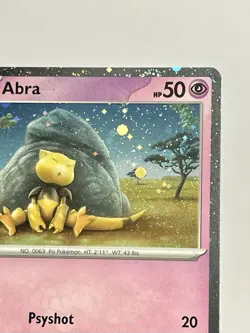 Abra 063/165 (NM) •SWIRL• Cosmo Holo Scarlet & Violet: 151 2023 Pokemon Card - Image 3