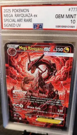 mega rayquaza ex PSA Style Slab – GEM MINT 10 Display Card Special Art - Image 2