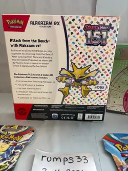 Pokemon TCG Scarlet & Violet 151 Alakazam ex Collection Box + Sealed Lot - Image 4