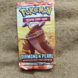 Sealed Pokemon Diamond & Pearl Mysterious Treasures Garchomp Booster Pack - Image 1