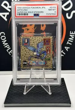 1999 POKEMON AMADA SUPER DX ARTICUNO GOLD STICKER #D155 PSA 8 - Image 1