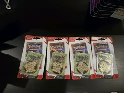 Pokemon Destined Rivals Blister Pack Zarude Cosmos Holo Promo & Coin Lot Of 4 - Image 1