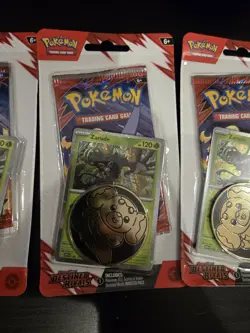 Pokemon Destined Rivals Blister Pack Zarude Cosmos Holo Promo & Coin Lot Of 4 - Image 2
