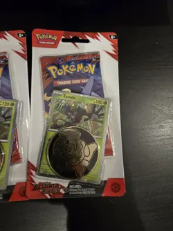Pokemon Destined Rivals Blister Pack Zarude Cosmos Holo Promo & Coin Lot Of 4 - Image 5