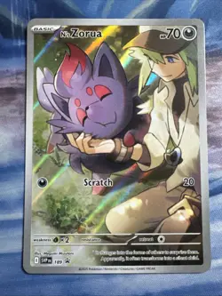 Pokemon TCG N’s Zorua SVP 189 Journey Together Full Art Black Star Promo Rare Nm - Image 1