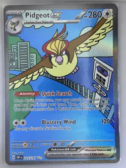 Pidgeot ex 225/197 Pokemon SV03: Obsidian Flames Special Illustration Rare NM - Image 1
