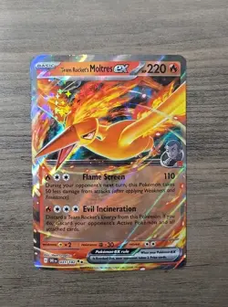 Pokemon TCG Team Rocket's Moltres ex 031/182 Destined Rivals Double Rare NM - Image 1