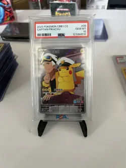 2025 Pokemon Captain Pikachu CBB1 CS #09 PSA 10 GEM MINT – Chinese Promo - Image 1