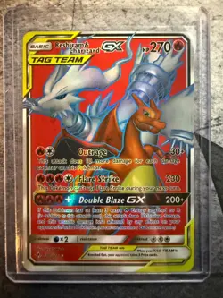 Pokemon Reshiram & Charizard GX 194/214 (Full Art) Unbroken Bonds *Check Damage* - Image 1