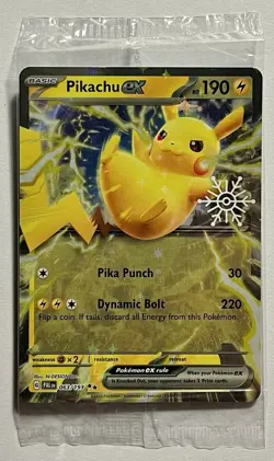 Pikachu EX 063/193 •SEALED• Snowflake Stamp Holiday Calendar Promo 2023 Pokemon - Image 1