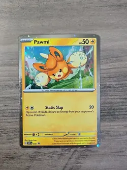 Pokemon TCG Pawmi Scarlet & Violet Promo Cosmos Holo Rare SVP 040 NM - Image 1