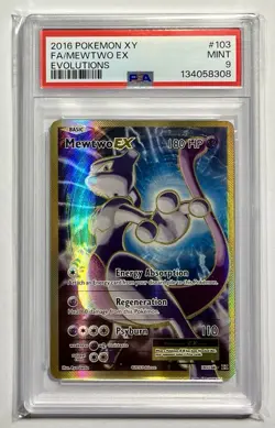 Mewtwo EX 103/109 •PSA 9 MINT• Ultra Rare XY Series: Evolutions 2016 Pokemon - Image 1