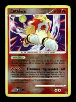 Carte Pokemon Entei Reverse 4/132 Merveilles Secretes Francais - Image 1