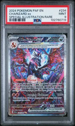 2024 POKEMON PAF EN-PALDEAN FATES SPECIAL ILLUSTRATION RARE CHARIZARD EX PSA 9 - Image 1