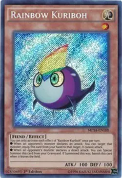 Rainbow Kuriboh-Secret Rare - 1st Edition - MP14-EN188 - 2014 Mega-Tins Mega ... - Image 1