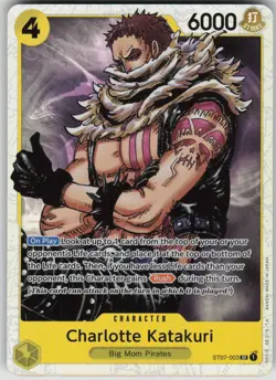 One Piece TCG Charlotte Katakuri SR Starter Deck 7: Big Mom Pirates ST07-003 - Image 1
