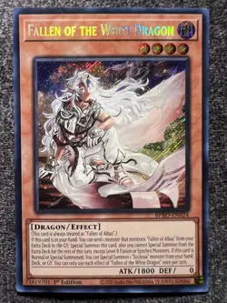 Yugioh Fallen of the White Dragon BPRO-EN024 Secret Rare 1st Edition NM - Image 1