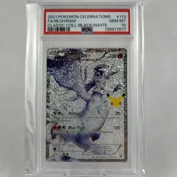 Pokemon TCG 2021 Reshiram #113 Celebrations Classic Collection BW PSA 10 - Image 1
