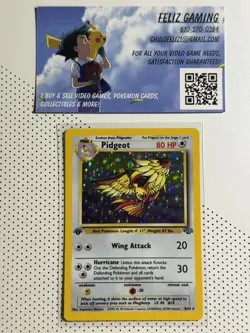 1999 Pokemon 1st Edition Jungle Set Pidgeot Holo Rare - 8/64 Vintage WOTC - Image 1