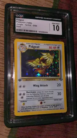 CGC 10 Pidgeot 1999 Jungle - 1st Edition 8/64 Holo Rare Pokemon Card - Image 1