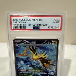 Pokemon 2023 Zapdos ex 202/165 Sv: Scarlet & Violet 151 Holo PSA MINT 9 - Image 3