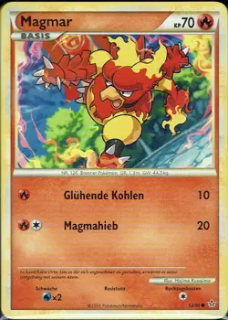 Pokemon Karte Trading Card Game Entfesselt Nr. 52/95 Magmar deutsch - Image 1