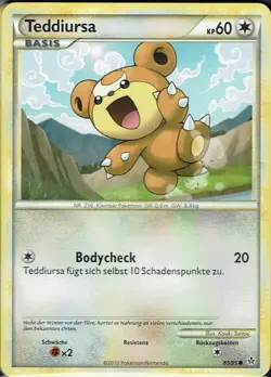 Pokemon Karte Trading Card Game Entfesselt Nr. 65/95 Teddiursa deutsch - Image 1