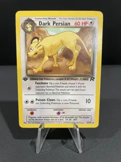Pokemon Card 1ST EDITION Dark Persian Team Rocket 42/82 WotC Vintage 2000 NM - Image 1