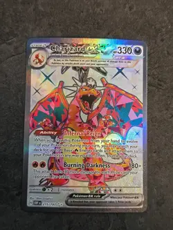 Pokemon TCG Charizard EX Obsidian Flames Ultra Rare Full Art Holo Card 215/197 - Image 1
