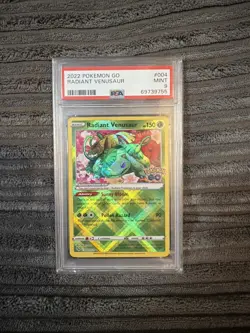 Pokemon TCG Radiant Venusaur Card #004/078 2022 Pokemon Go PSA 9 Mint - Image 1