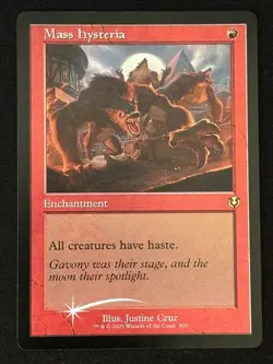 1x MTG Mass Hysteria (Retro Frame, Foil) - Innistrad Remastered (INR) #400 - Image 1