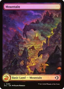Foil 2x Lorwyn Eclipsed Full Art Mountain, Lands, Foil Lands, 2 Pack, 282 - Image 1